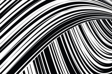 Abstract Warped Black and White Lines Background clipart