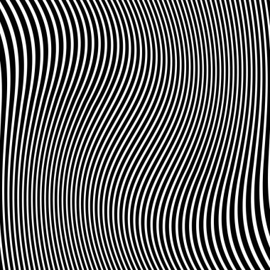 Soyut çarpık siyah ve beyaz çizgiler arka plan