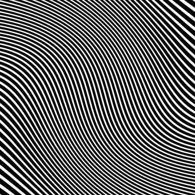 Soyut çarpık siyah ve beyaz çizgiler arka plan