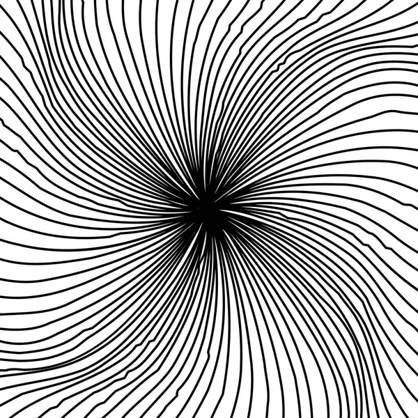 Abstract Warped preto e branco linhas de fundo — Vetor de Stock