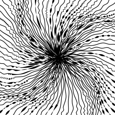 Soyut çarpık siyah ve beyaz çizgiler arka plan