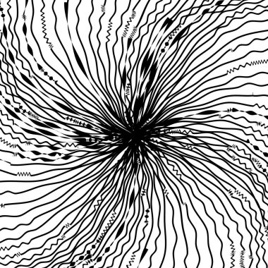 Soyut çarpık siyah ve beyaz çizgiler arka plan