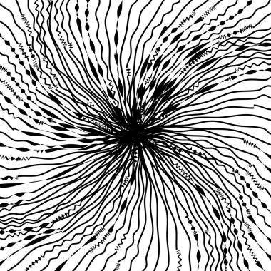 Soyut çarpık siyah ve beyaz çizgiler arka plan