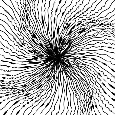 Soyut çarpık siyah ve beyaz çizgiler arka plan