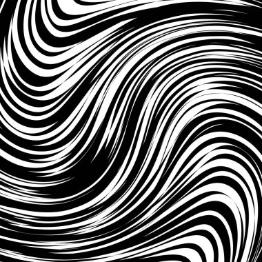 Soyut çarpık siyah ve beyaz çizgiler arka plan
