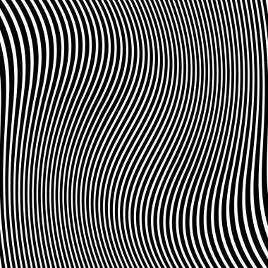 Soyut çarpık siyah ve beyaz çizgiler arka plan