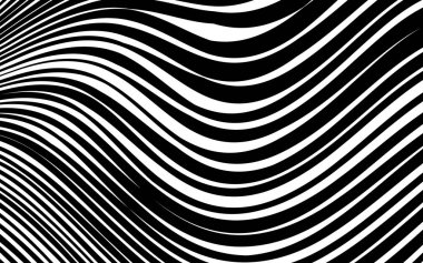 Soyut çarpık siyah ve beyaz çizgiler arka plan