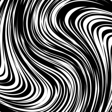 Soyut çarpık siyah ve beyaz çizgiler arka plan