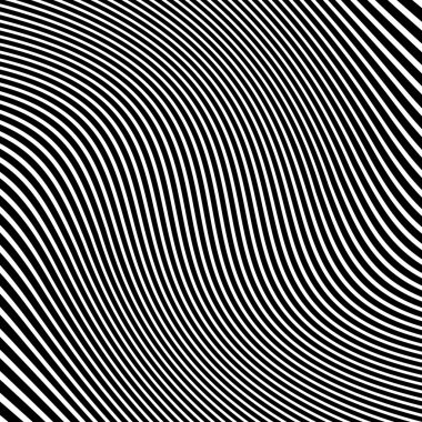 Soyut çarpık siyah ve beyaz çizgiler arka plan