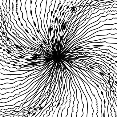 Soyut çarpık siyah ve beyaz çizgiler arka plan