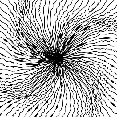 Soyut çarpık siyah ve beyaz çizgiler arka plan