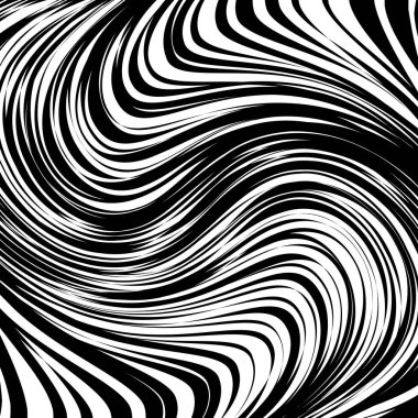 Soyut çarpık siyah ve beyaz çizgiler arka plan