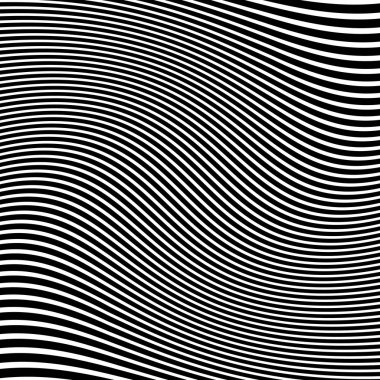 Soyut çarpık siyah ve beyaz çizgiler arka plan