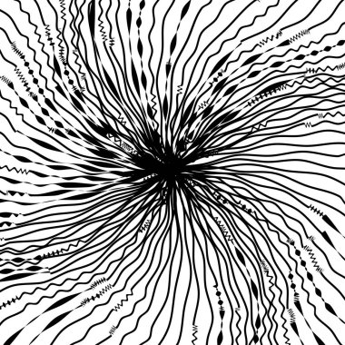 Soyut çarpık siyah ve beyaz çizgiler arka plan