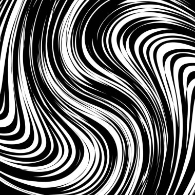 Soyut çarpık siyah ve beyaz çizgiler arka plan