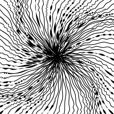 Soyut çarpık siyah ve beyaz çizgiler arka plan