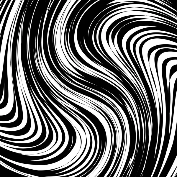Soyut çarpık siyah ve beyaz çizgiler arka plan