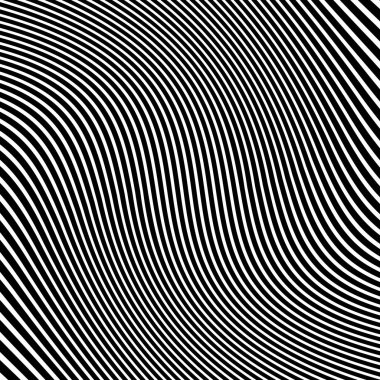 Soyut çarpık siyah ve beyaz çizgiler arka plan
