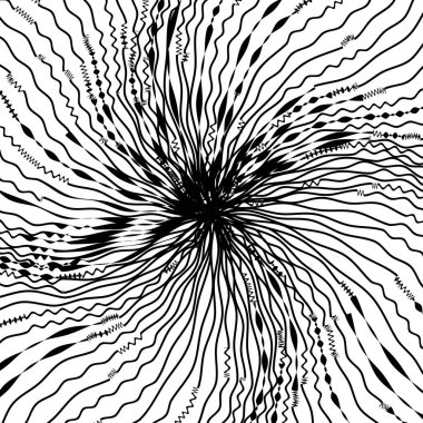 Soyut çarpık siyah ve beyaz çizgiler arka plan
