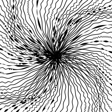 Soyut çarpık siyah ve beyaz çizgiler arka plan