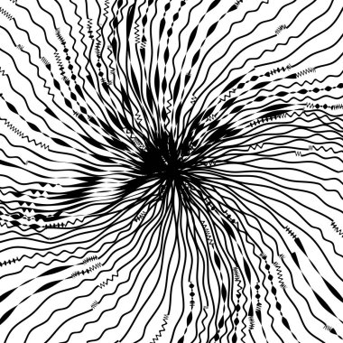 Soyut çarpık siyah ve beyaz çizgiler arka plan
