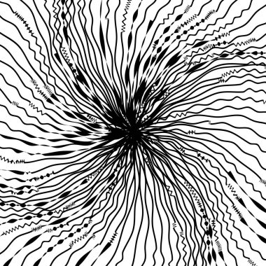Soyut çarpık siyah ve beyaz çizgiler arka plan