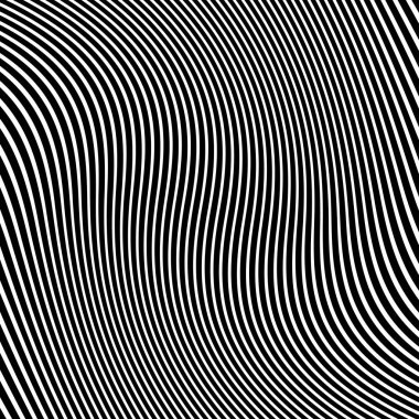 Soyut çarpık siyah ve beyaz çizgiler arka plan