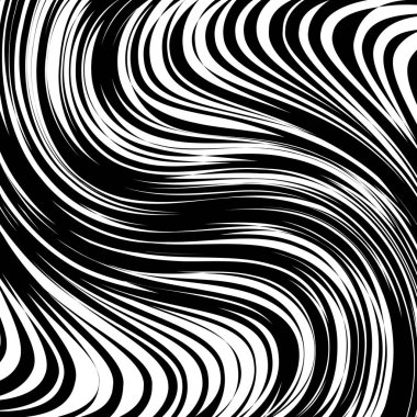 Soyut çarpık siyah ve beyaz çizgiler arka plan