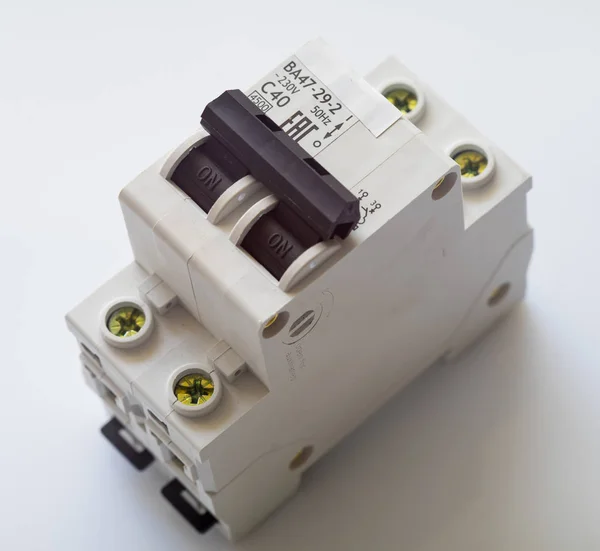 Selective Main Circuit Breaker Close Up — Stock Photo, Image