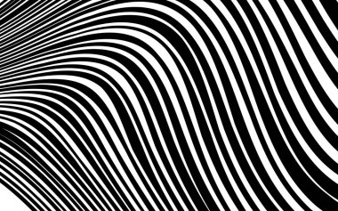 Soyut çarpık siyah ve beyaz çizgiler arka plan