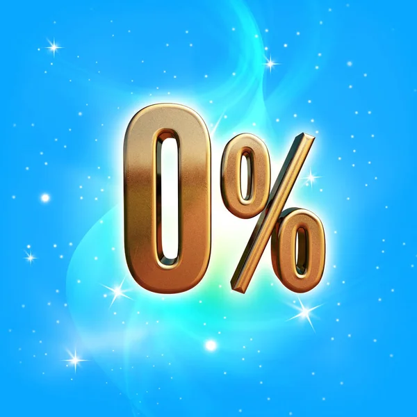 금 0% 기호 — 스톡 사진