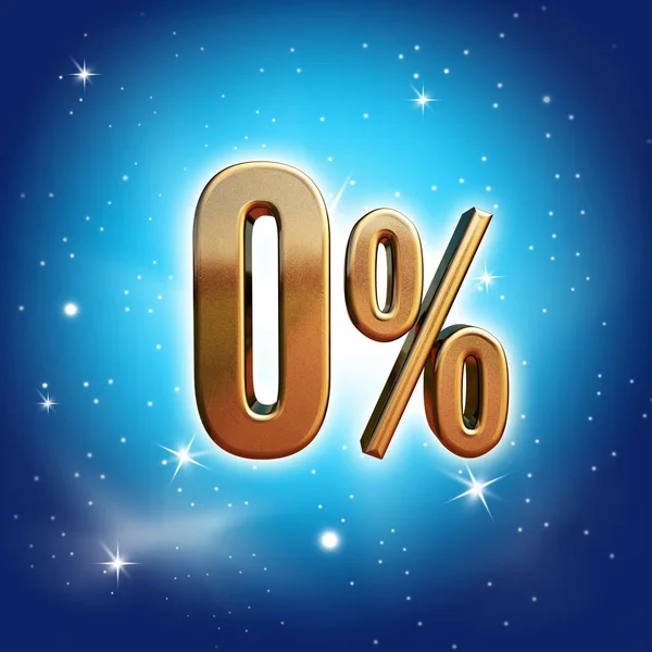 금 0% 기호 — 스톡 사진