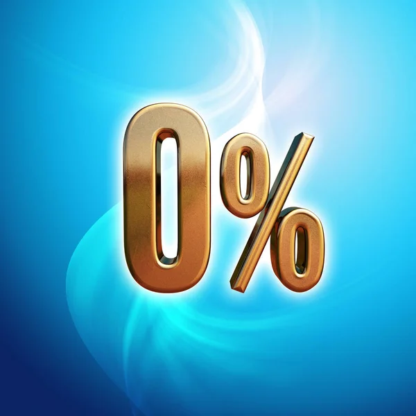 금 0% 기호 — 스톡 사진