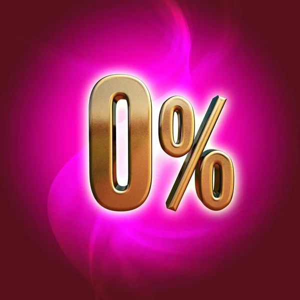 금 0% 기호 — 스톡 사진