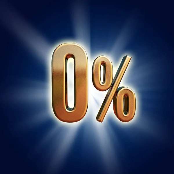 금 0% 기호 — 스톡 사진