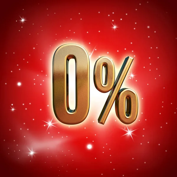 금 0% 기호 — 스톡 사진