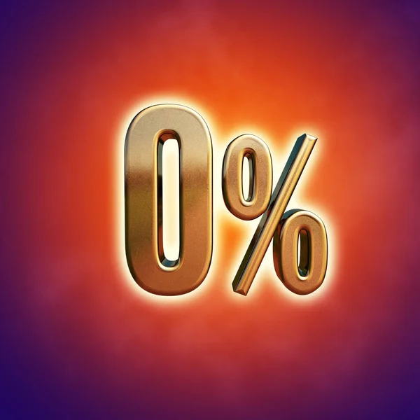 금 0% 기호 — 스톡 사진