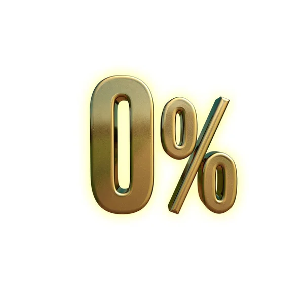 금 0% 기호 — 스톡 사진