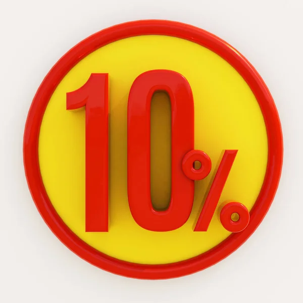 10 procent-teken — Stockfoto
