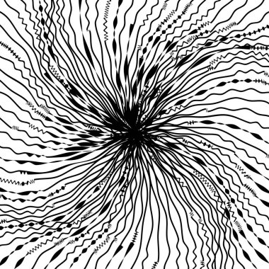 Soyut çarpık siyah ve beyaz çizgiler arka plan