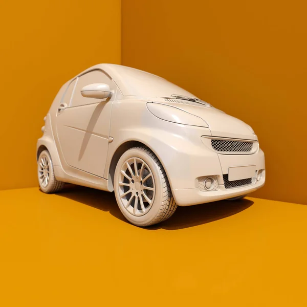 Små Moderna Kompakt Bil Med Glänsande Färg Hej Detaljerad Micro — Stockfoto
