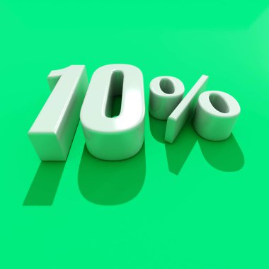 yüzde 10 işareti