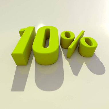 yüzde 10 işareti