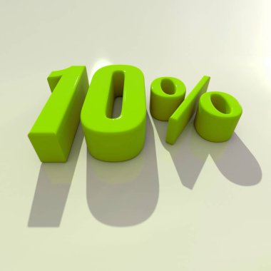 yüzde 10 işareti