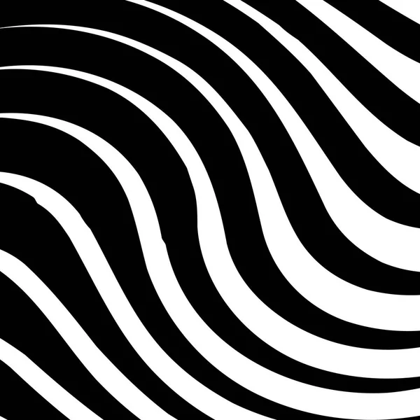 Abstract Warped preto e branco linhas de fundo — Vetor de Stock