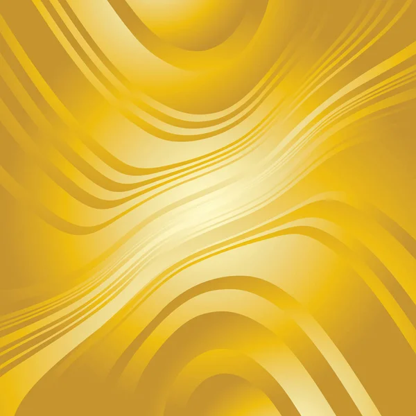 Abstract Warped Gold Lines Background — Stock Vector