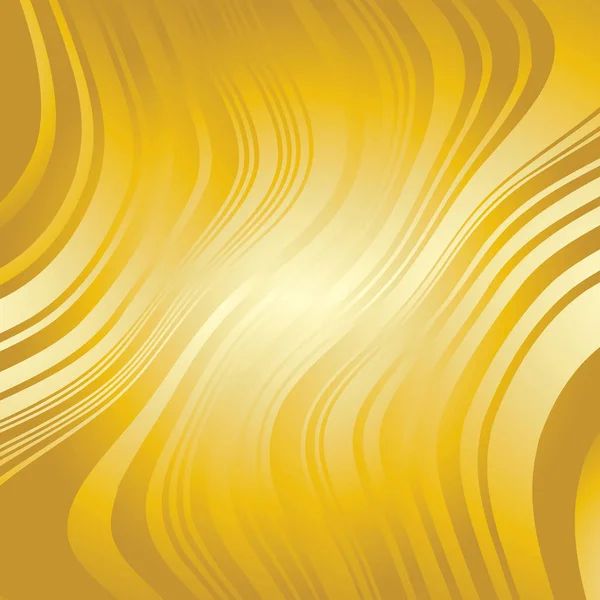Abstrakte verzerrte Goldlinien Hintergrund — Stockvektor
