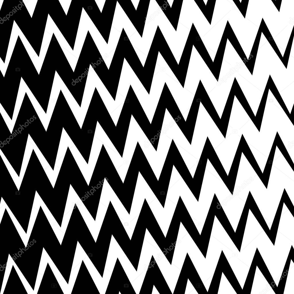 Geometric Simple Zigzag Print, Wave Pattern