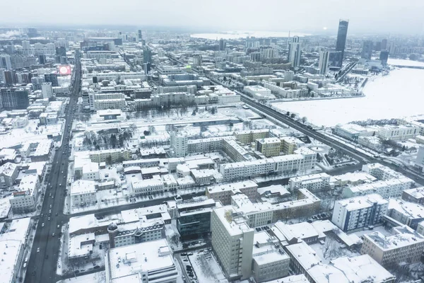 Yekaterinburg Russia Bird Eye View Center City Capital Urals Houses — Stock Photo, Image