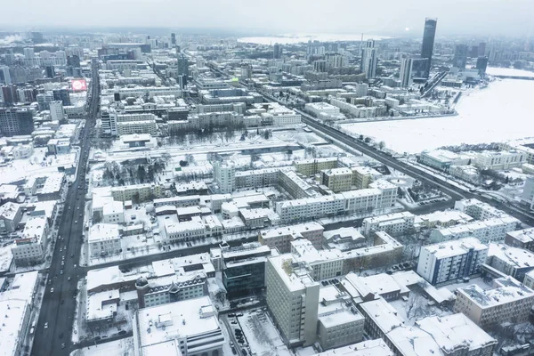 Yekaterinburg Russia Bird Eye View Center City Capital Urals Houses — Stock Photo, Image